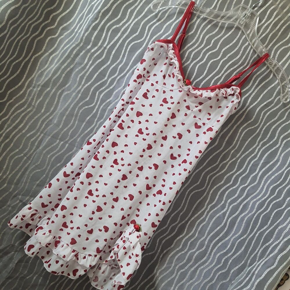 Sugar Thrillz Valentine Wish Sheer Mini Dress by Dolls Kill Size Small Lingerie
